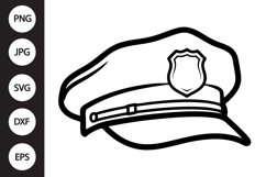 Police Hat SVG Product Image 1