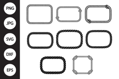 Rope Rectangle Frame SVG Product Image 1