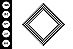 Rotated Square Frame SVG Product Image 1