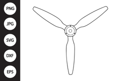 Airplane Propeller SVG Product Image 1