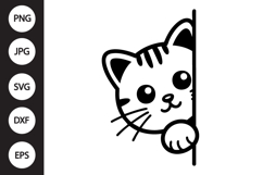 Peeking Cat SVG Product Image 1