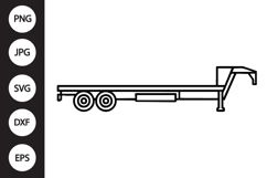 Flatbed Trailer SVG Product Image 1