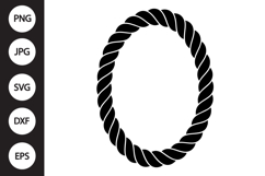 Rope Oval Frame SVG Product Image 1