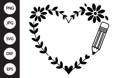 Teacher Heart SVG Product Image 1