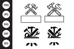 Carpenter Tools Monogram SVG Product Image 1