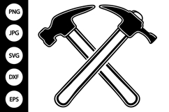 Crossed Hammer and Pick SVG Product Image 1
