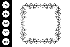 Floral Frame SVG Product Image 1