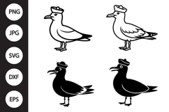 Sailor Seagull SVG, Sailor Seagull Clipart Product Image 1