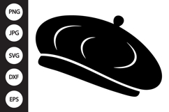 French Beret Silhouette SVG Product Image 1