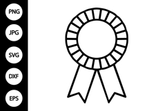 Award Ribbon Outline SVG, Coloring Page Product Image 1