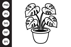 Monstera in a Pot SVG Product Image 1