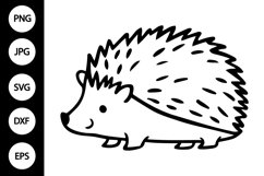 Outline Hedgehog SVG, Coloring Page Product Image 1