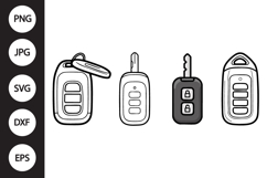 Car Key SVG, Car Key Clipart Product Image 1