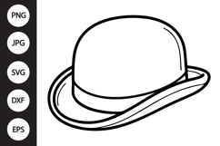 Bowler Hat SVG Product Image 1