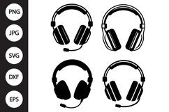 Gaming Headset SVG, Gaming Headset Clipart Product Image 1