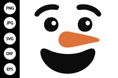 Snowman Face SVG Product Image 1