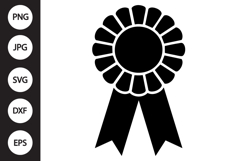 Award Ribbon Silhouette SVG Product Image 1