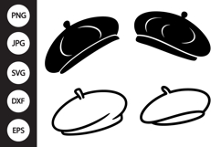 French Beret SVG, French Beret Clipart Product Image 1