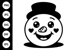 Snowman Face SVG Product Image 1