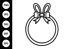 Spring Bow Frame SVG Product Image 1