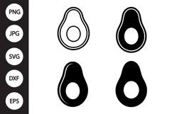 Avocado SVG, Avocado Clipart Product Image 1