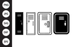 School Locker SVG, School Locker Clipart Product Image 1