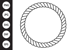 Rope Circle Frame SVG Product Image 1