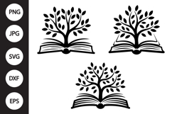 Open Book Tree of Knowledge SVG Product Image 1