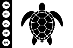Sea Turtle Silhouette SVG Product Image 1