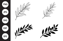 Olive Branch SVG, Olive Branch Clipart Product Image 1