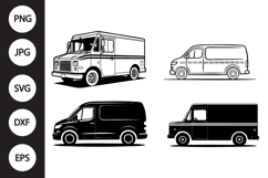 Postal Truck SVG, Postal Truck Clipart Product Image 1