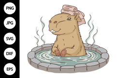 Cute Capybara SVG, Capybara Clipart Product Image 1