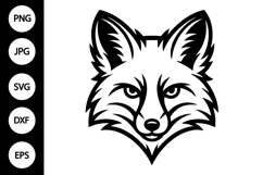 Fox Head Silhouette SVG Product Image 1