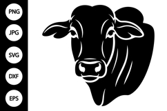 Brahman Bull Head SVG Product Image 1