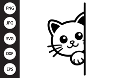 Peeking Cat SVG Product Image 1
