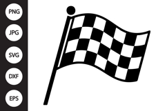 Checkered Racing Flag SVG Product Image 1