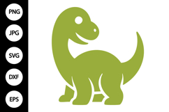 Cute Baby Dinosaur SVG Product Image 1