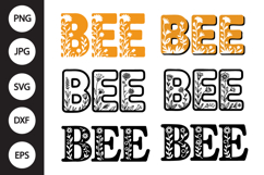 Bee with Flowers SVG, Bee with Flowers Clipart Product Image 1