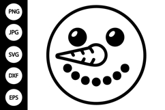 Snowman Face SVG Product Image 1