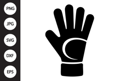 Goalkeeper Glove Silhouette SVG Product Image 1