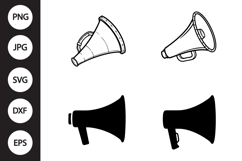 Megaphone SVG, Megaphone Clipart Product Image 1