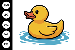 Rubber Duck Splashing Water SVG Product Image 1
