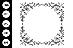 Floral Frame SVG Product Image 1