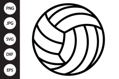 Volleyball Outline SVG, Coloring Page Product Image 1