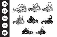Zero Turn Lawn Mower SVG, Zero Turn Lawn Mower Clipart Product Image 1
