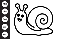 Snail Outline SVG, Coloring Page Product Image 1