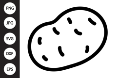 Potato Outline SVG, Coloring Page Product Image 1