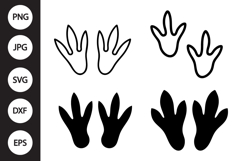 Dinosaur Footprints SVG, Dinosaur Footprints Clipart Product Image 1