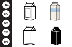 Milk Carton SVG, Milk Carton Clipart Product Image 1
