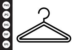 Clothes Hanger Outline SVG Product Image 1